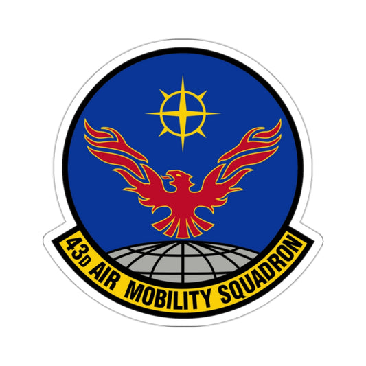 43 Air Mobility Squadron AMC (U.S. Air Force) STICKER Vinyl Kiss-Cut Decal