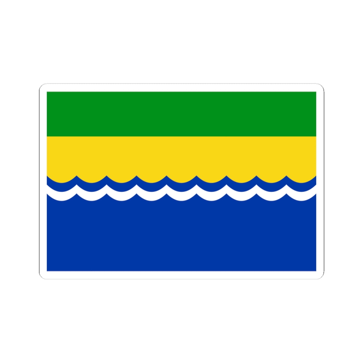 Flag of Azovsky rayon Rostov oblast (Russia) STICKER Vinyl Kiss-Cut Decal
