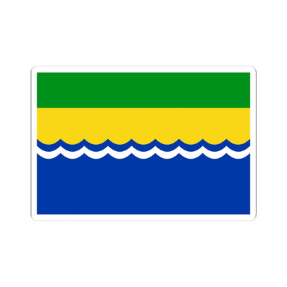 Flag of Azovsky rayon Rostov oblast (Russia) STICKER Vinyl Kiss-Cut Decal