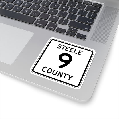 Steele County Route 9 MN (Minnesota) (Road Sign) STICKER Vinyl Kiss-Cut Decal