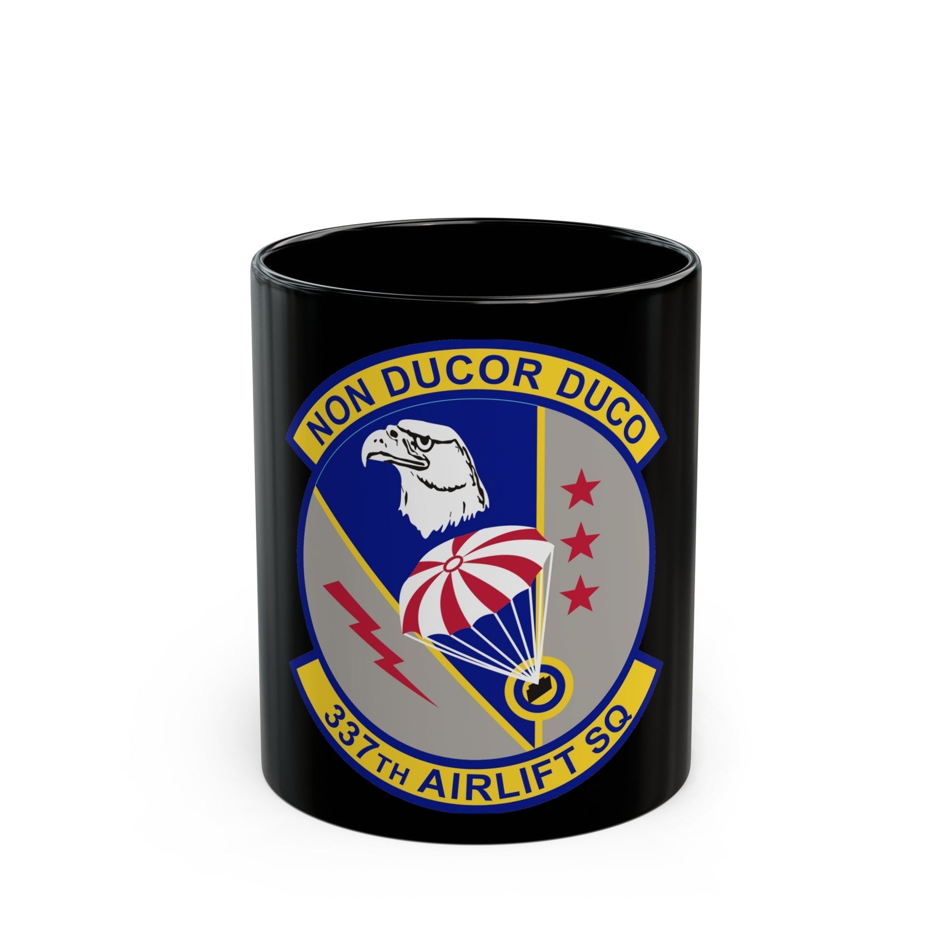 337th Airlift Squadron (U.S. Air Force) Black Coffee Mug-11oz-The Sticker Space