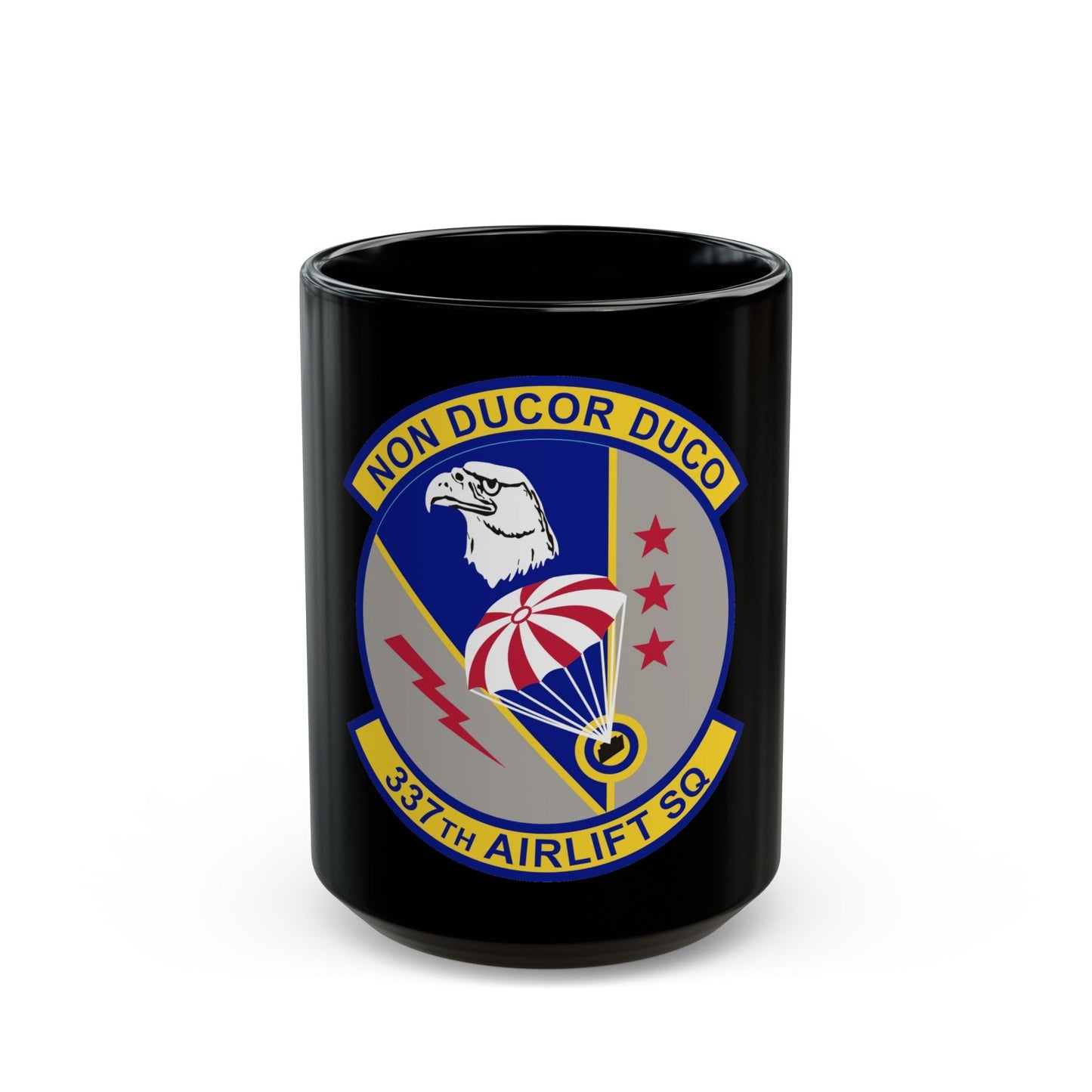 337th Airlift Squadron (U.S. Air Force) Black Coffee Mug-15oz-The Sticker Space