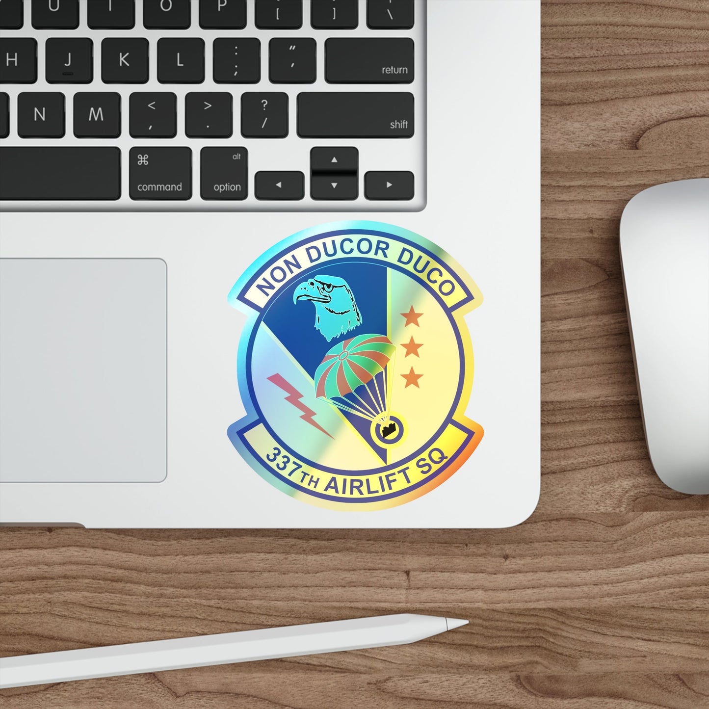 337th Airlift Squadron (U.S. Air Force) Holographic STICKER Die-Cut Vinyl Decal-The Sticker Space