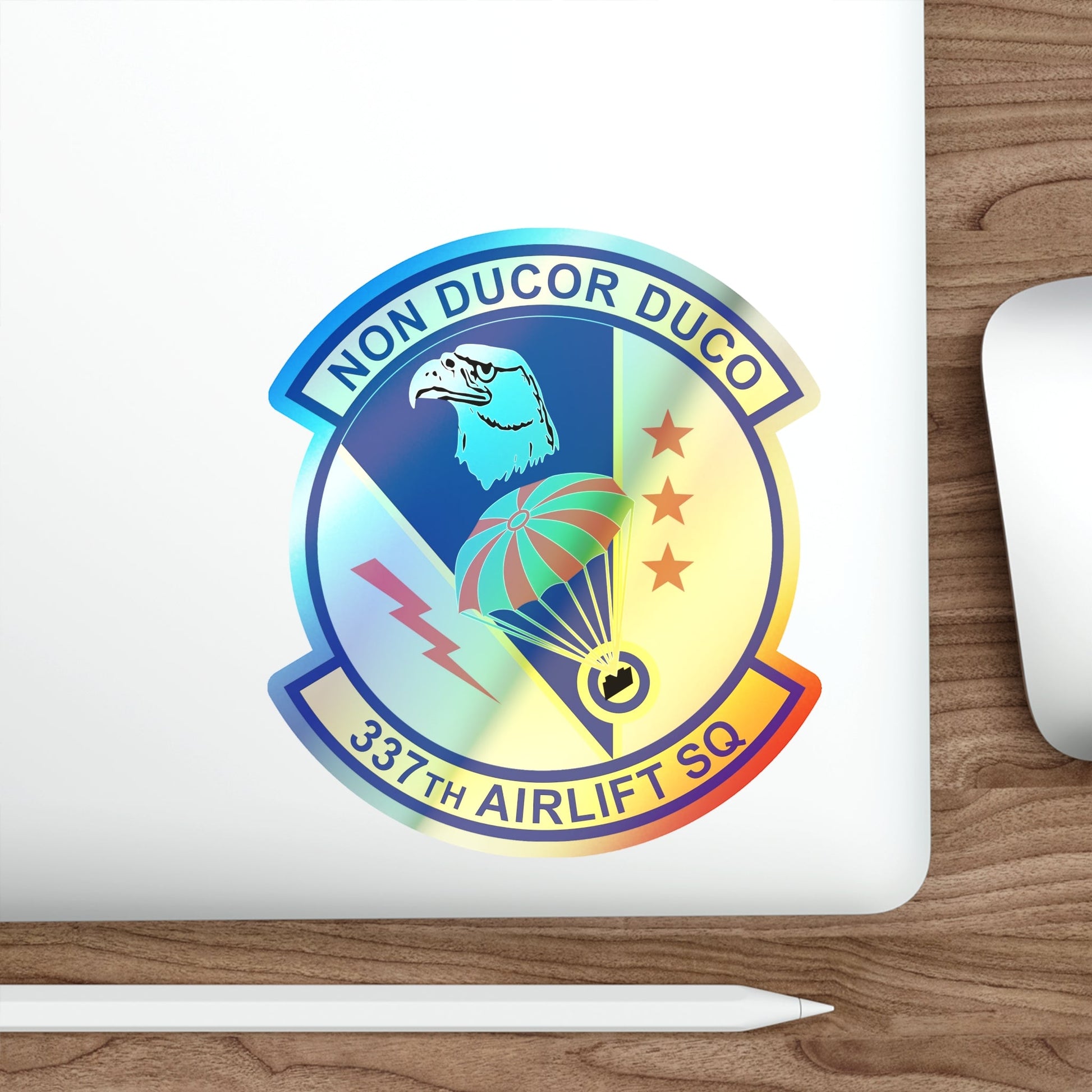 337th Airlift Squadron (U.S. Air Force) Holographic STICKER Die-Cut Vinyl Decal-The Sticker Space