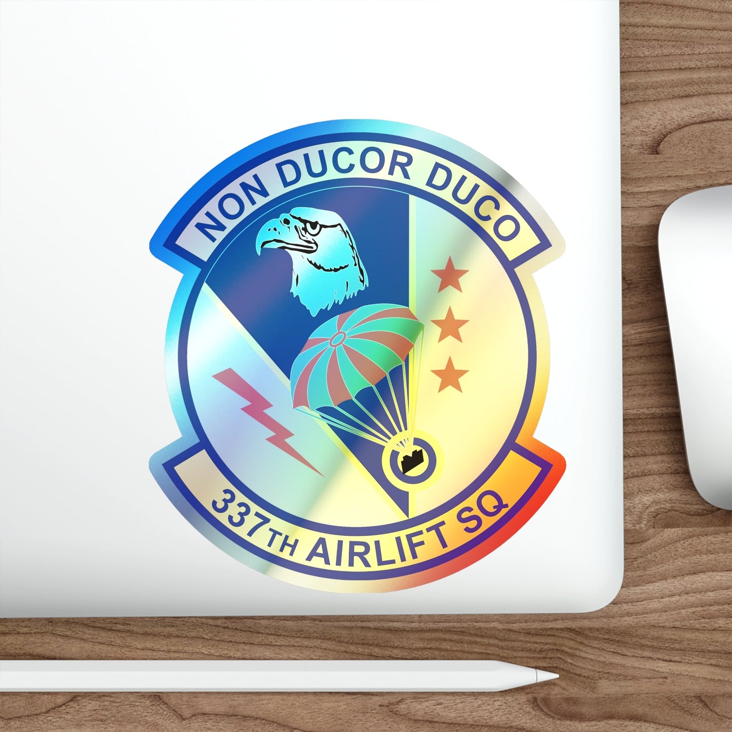 337th Airlift Squadron (U.S. Air Force) Holographic STICKER Die-Cut Vinyl Decal-The Sticker Space