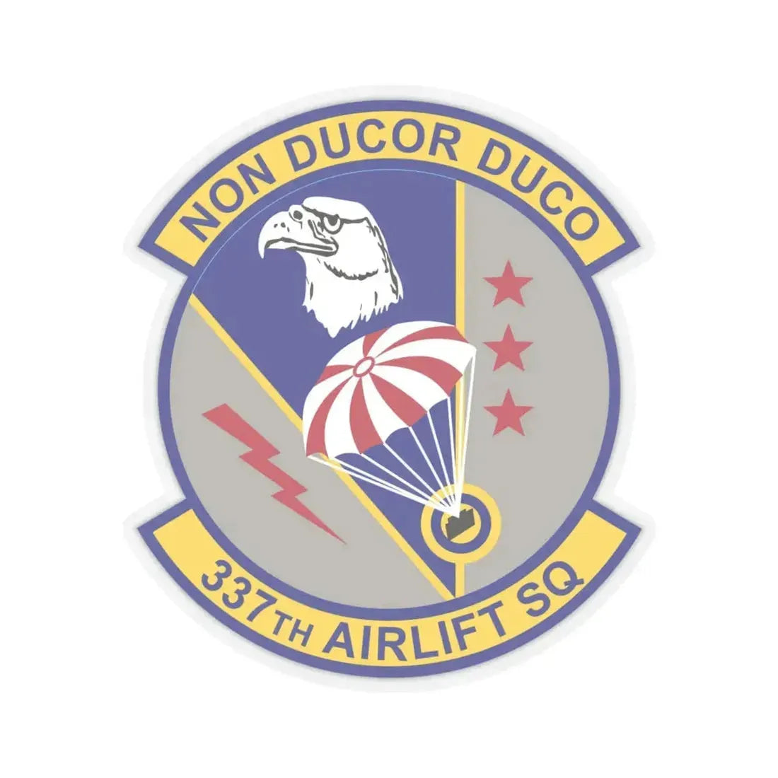 337th Airlift Squadron (U.S. Air Force) STICKER Vinyl Kiss-Cut Decal 6 Inch Transparent - The Sticker Space