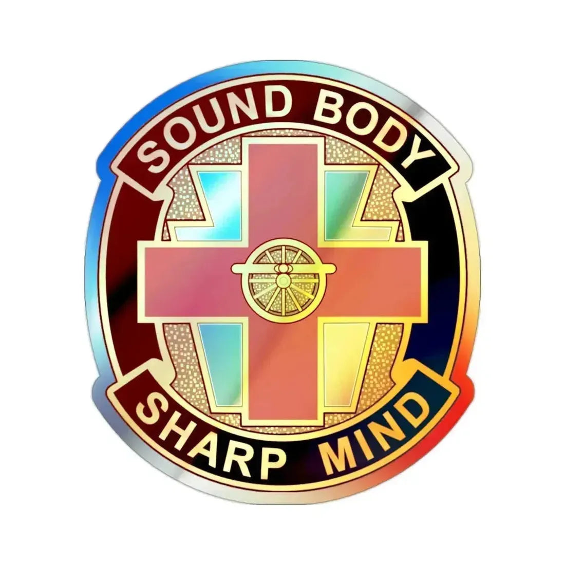 338 Medical Brigade 2 (U.S. Army) Holographic STICKER Die-Cut Vinyl Decal 2 Inch Holographic - The Sticker Space