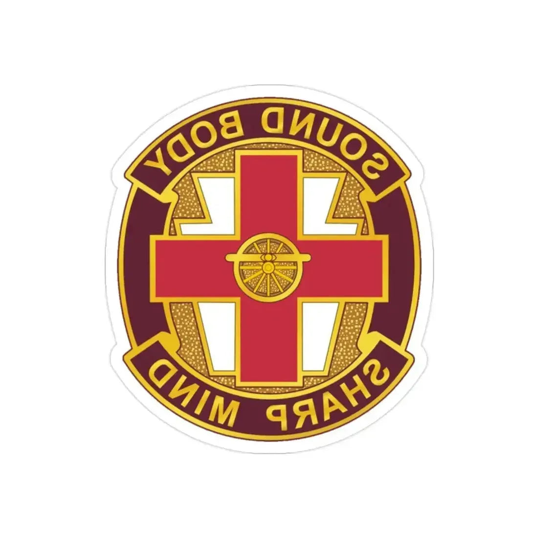 338 Medical Brigade 2 (U.S. Army) REVERSE PRINT Transparent Die-Cut STICKER 2 Inch Die-Cut Transparent - The Sticker Space