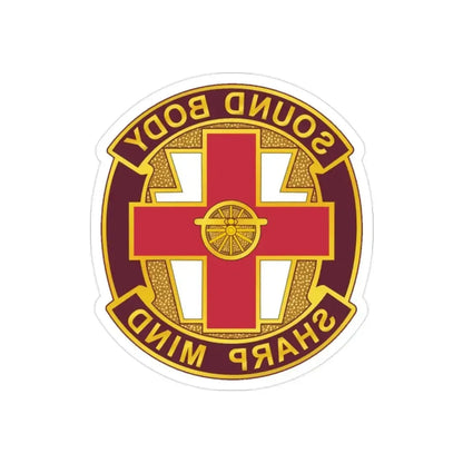 338 Medical Brigade 2 (U.S. Army) REVERSE PRINT Transparent Die-Cut STICKER 2 Inch Die-Cut Transparent - The Sticker Space
