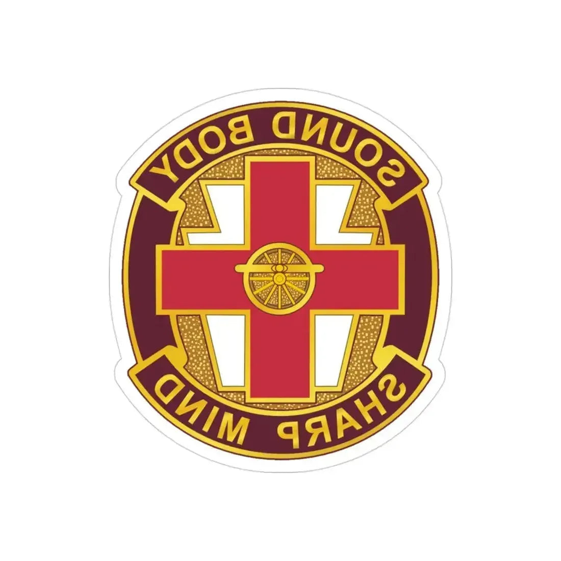 338 Medical Brigade 2 (U.S. Army) REVERSE PRINT Transparent Die-Cut STICKER 3 Inch Die-Cut Transparent - The Sticker Space