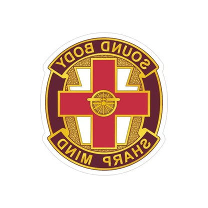 338 Medical Brigade 2 (U.S. Army) REVERSE PRINT Transparent Die-Cut STICKER 3 Inch Die-Cut Transparent - The Sticker Space