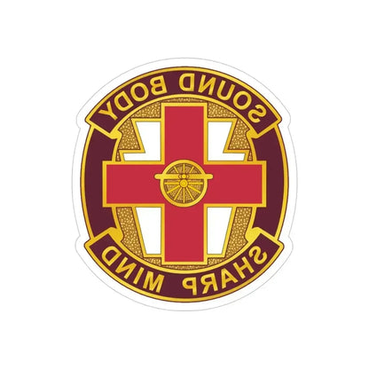 338 Medical Brigade 2 (U.S. Army) REVERSE PRINT Transparent Die-Cut STICKER 4 Inch Die-Cut Transparent - The Sticker Space