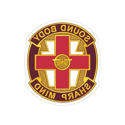 338 Medical Brigade 2 (U.S. Army) REVERSE PRINT Transparent Die-Cut STICKER 5 Inch Die-Cut Transparent - The Sticker Space