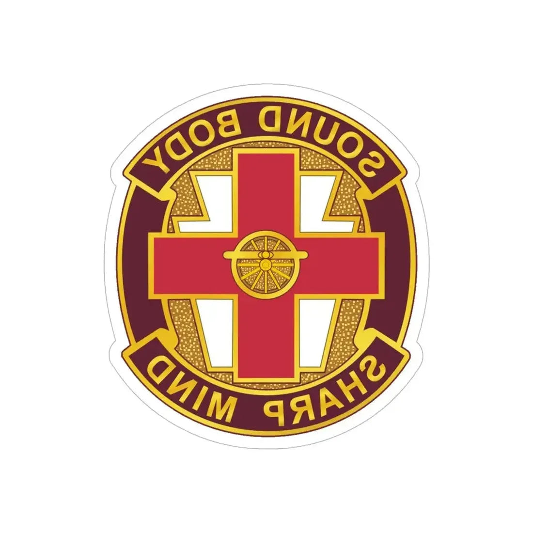 338 Medical Brigade 2 (U.S. Army) REVERSE PRINT Transparent Die-Cut STICKER - The Sticker Space