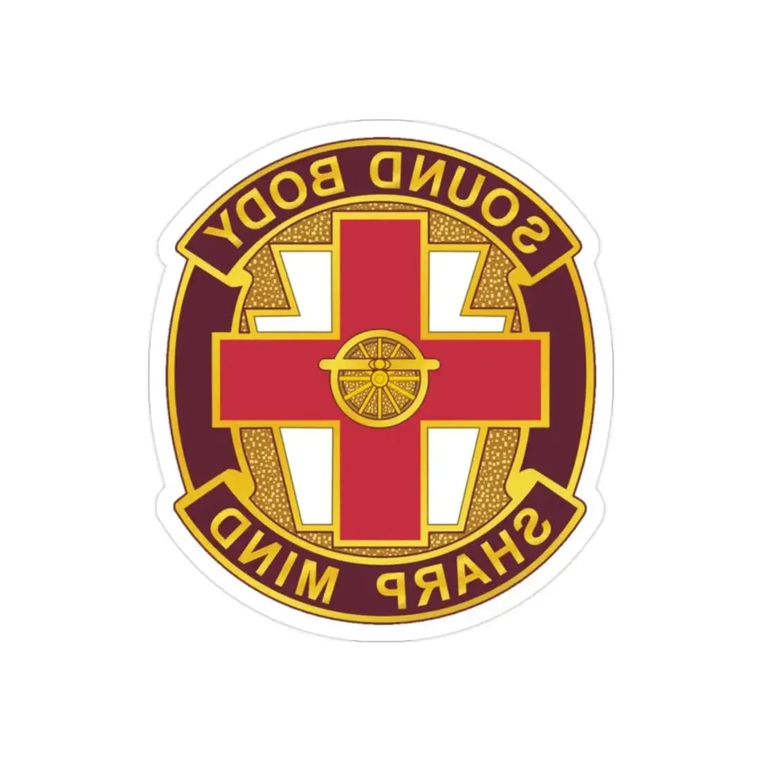 338 Medical Brigade 2 (U.S. Army) REVERSE PRINT Transparent Die-Cut STICKER - The Sticker Space