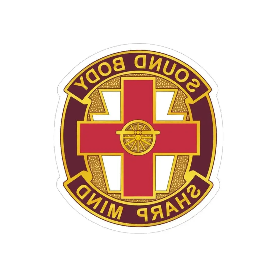 338 Medical Brigade 2 (U.S. Army) REVERSE PRINT Transparent Die-Cut STICKER - The Sticker Space