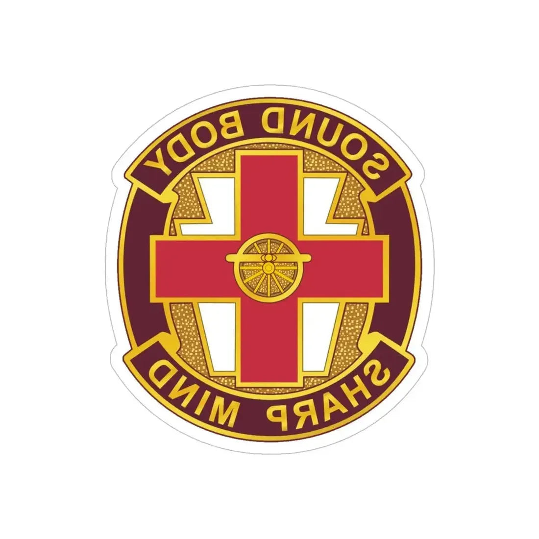 338 Medical Brigade 2 (U.S. Army) REVERSE PRINT Transparent Die-Cut STICKER - The Sticker Space