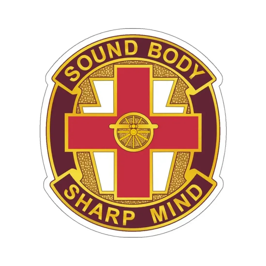 338 Medical Brigade 2 (U.S. Army) STICKER Vinyl Kiss-Cut Decal 4 Inch White - The Sticker Space