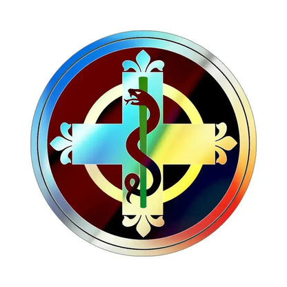 338 Medical Brigade (U.S. Army) Holographic STICKER Die-Cut Vinyl Decal 6 Inch Holographic - The Sticker Space