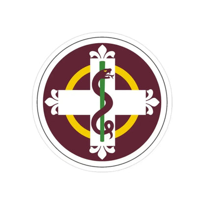 338 Medical Brigade (U.S. Army) REVERSE PRINT Transparent Die-Cut STICKER 2 Inch Die-Cut Transparent - The Sticker Space