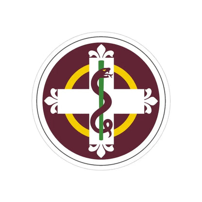 338 Medical Brigade (U.S. Army) REVERSE PRINT Transparent Die-Cut STICKER 5 Inch Die-Cut Transparent - The Sticker Space
