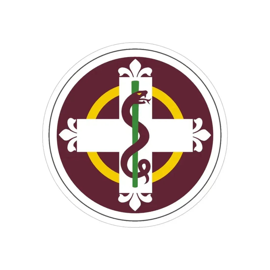 338 Medical Brigade (U.S. Army) REVERSE PRINT Transparent Die-Cut STICKER 6 Inch Die-Cut Transparent - The Sticker Space