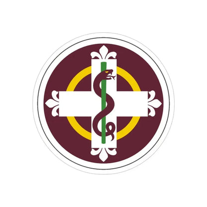 338 Medical Brigade (U.S. Army) REVERSE PRINT Transparent Die-Cut STICKER 6 Inch Die-Cut Transparent - The Sticker Space