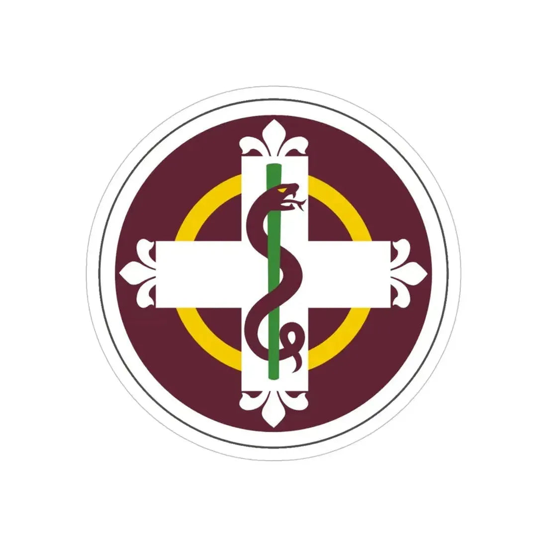 338 Medical Brigade (U.S. Army) REVERSE PRINT Transparent Die-Cut STICKER - The Sticker Space