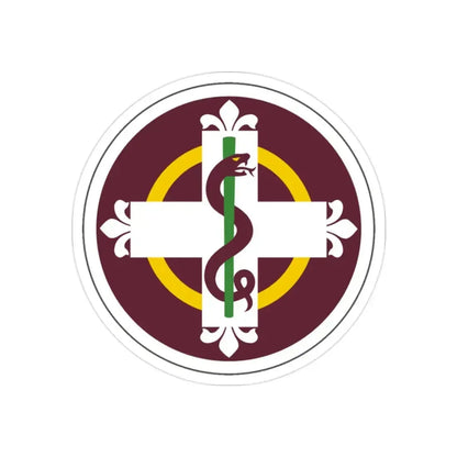 338 Medical Brigade (U.S. Army) REVERSE PRINT Transparent Die-Cut STICKER - The Sticker Space