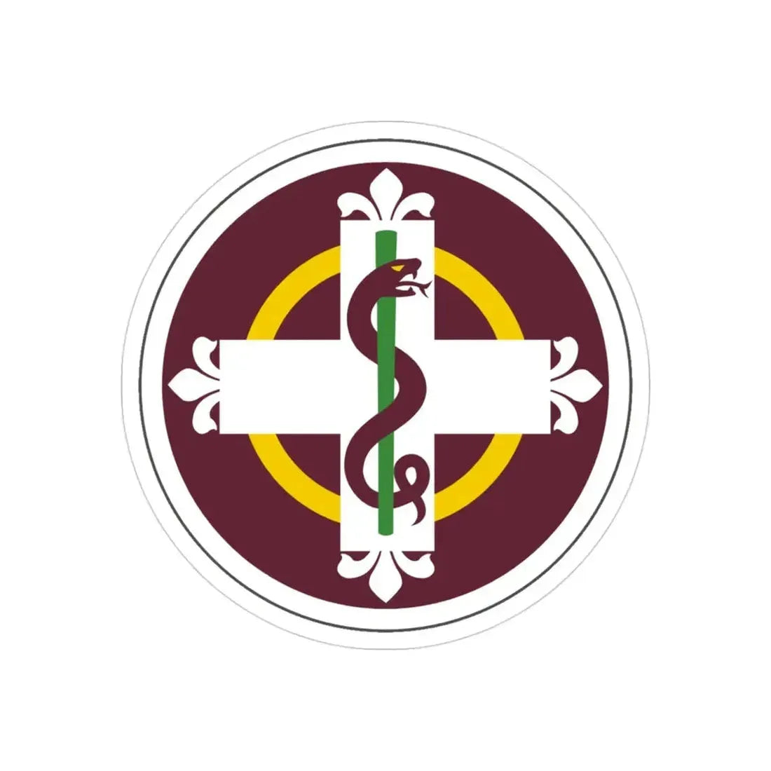 338 Medical Brigade (U.S. Army) REVERSE PRINT Transparent Die-Cut STICKER - The Sticker Space