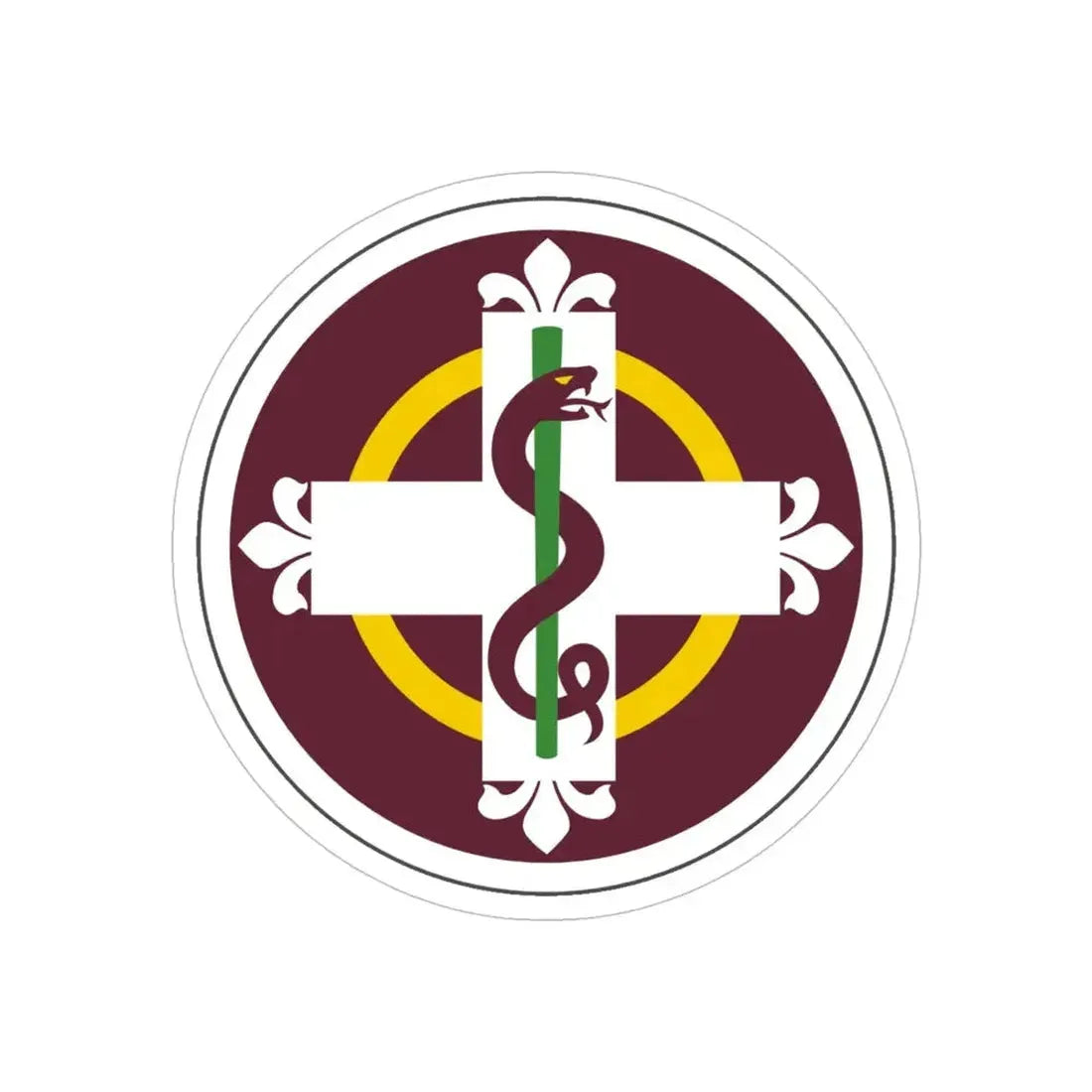 338 Medical Brigade (U.S. Army) REVERSE PRINT Transparent Die-Cut STICKER - The Sticker Space