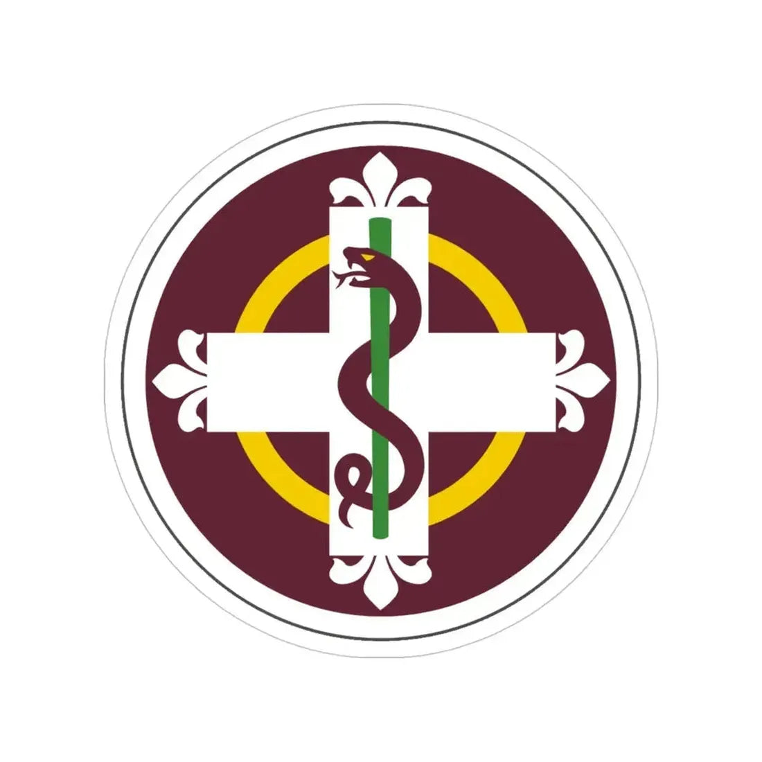 338 Medical Brigade (U.S. Army) Transparent STICKER Die-Cut Vinyl Decal 4 Inch - The Sticker Space