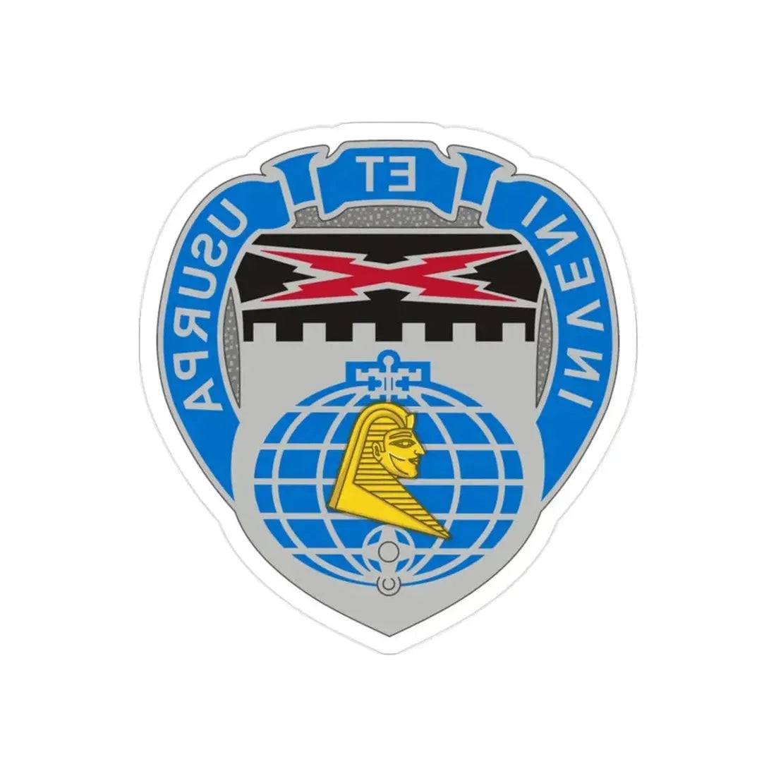 338 Military Intelligence Battalion (U.S. Army) REVERSE PRINT Transparent Die-Cut STICKER - The Sticker Space