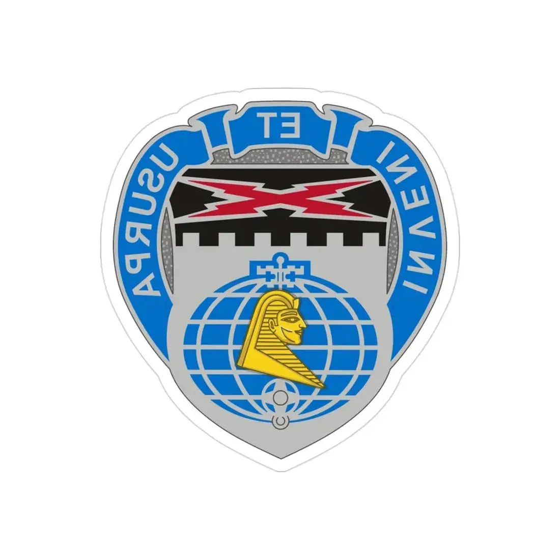 338 Military Intelligence Battalion (U.S. Army) REVERSE PRINT Transparent Die-Cut STICKER - The Sticker Space