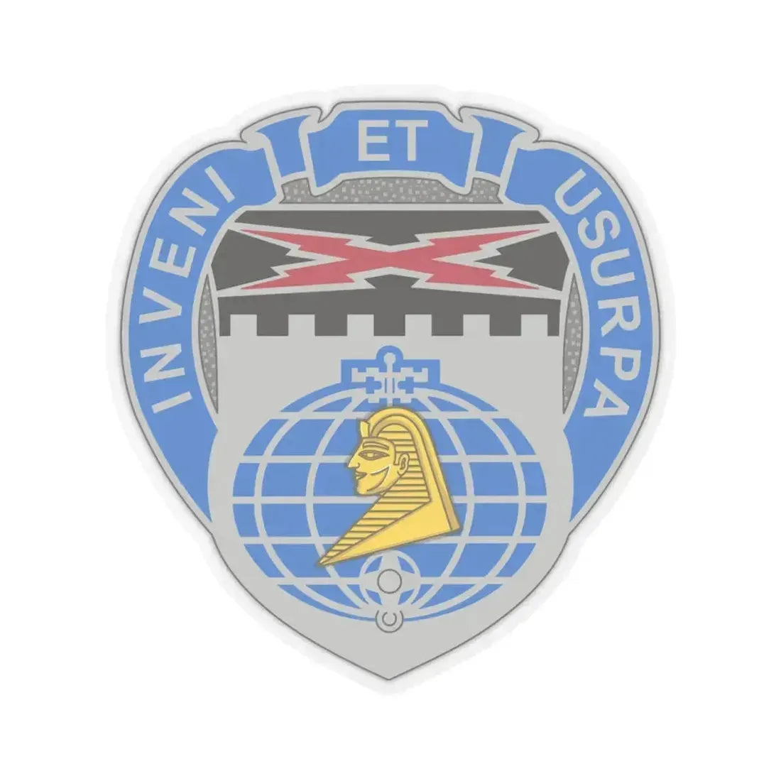 338 Military Intelligence Battalion (U.S. Army) STICKER Vinyl Kiss-Cut Decal 4 Inch Transparent - The Sticker Space