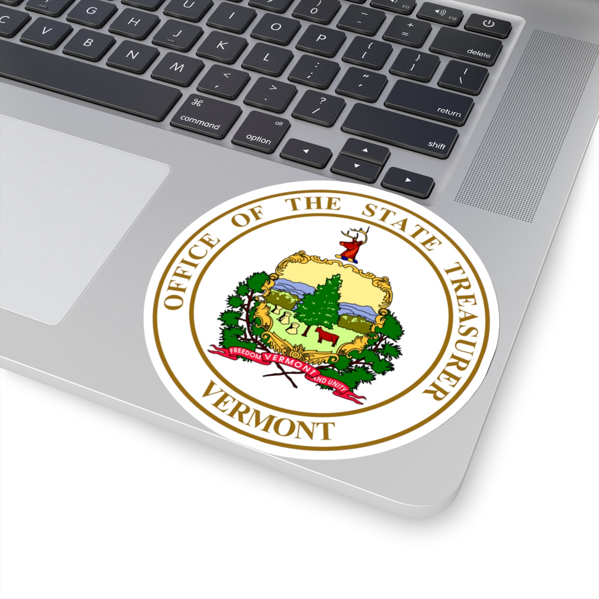 Seal of the State Treasurer of Vermont - STICKER Vinyl Kiss-Cut Decal