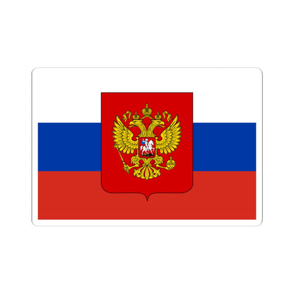 Flag of Russia with coat of arms (Russia) STICKER Vinyl Kiss-Cut Decal