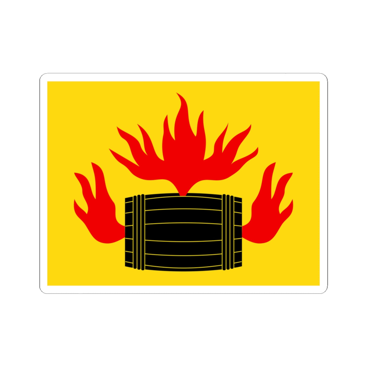 Kokkola.flag (Finland) STICKER Vinyl Kiss-Cut Decal