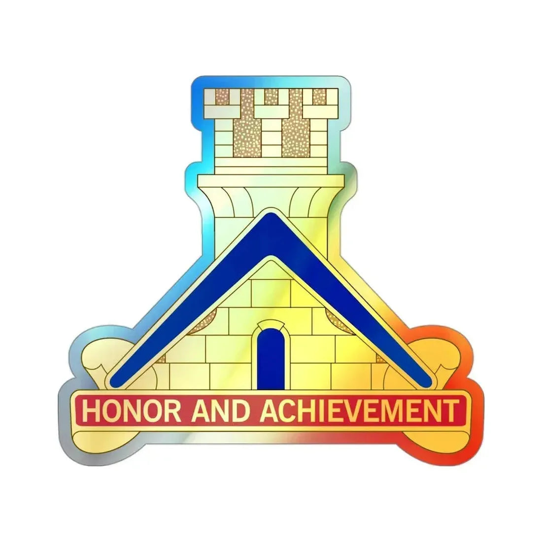 339 Engineer Battalion (U.S. Army) Holographic STICKER Die-Cut Vinyl Decal 3 Inch Holographic - The Sticker Space