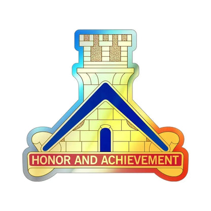 339 Engineer Battalion (U.S. Army) Holographic STICKER Die-Cut Vinyl Decal 4 Inch Holographic - The Sticker Space