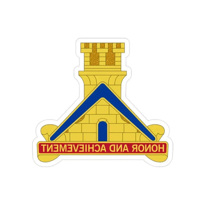 339 Engineer Battalion (U.S. Army) REVERSE PRINT Transparent Die-Cut STICKER 2 Inch Die-Cut Transparent - The Sticker Space