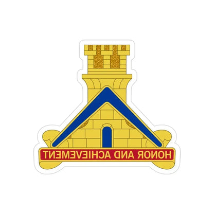 339 Engineer Battalion (U.S. Army) REVERSE PRINT Transparent Die-Cut STICKER 3 Inch Die-Cut Transparent - The Sticker Space