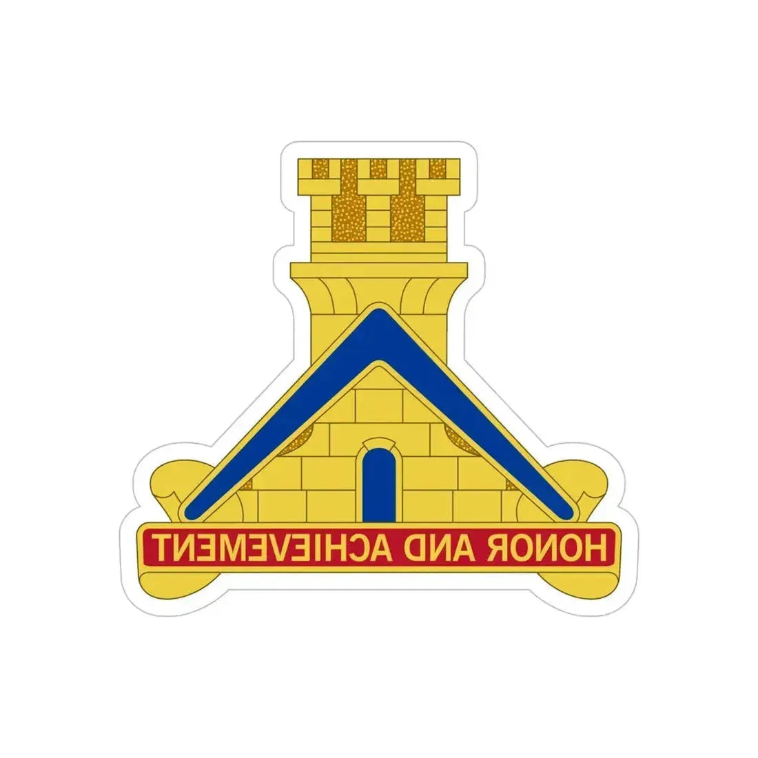 339 Engineer Battalion (U.S. Army) REVERSE PRINT Transparent Die-Cut STICKER 6 Inch Die-Cut Transparent - The Sticker Space