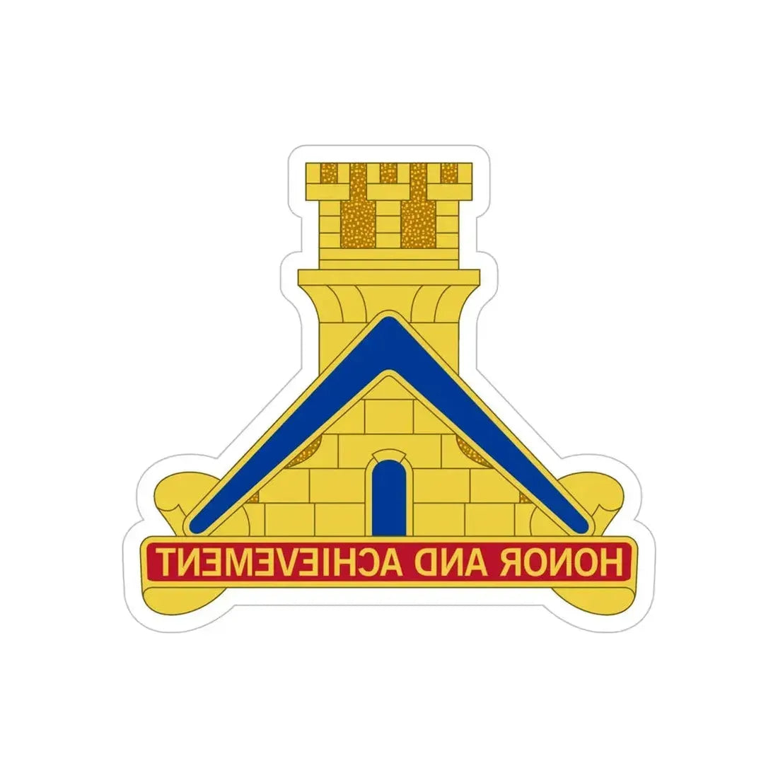 339 Engineer Battalion (U.S. Army) REVERSE PRINT Transparent Die-Cut STICKER - The Sticker Space