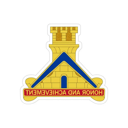 339 Engineer Battalion (U.S. Army) REVERSE PRINT Transparent Die-Cut STICKER - The Sticker Space