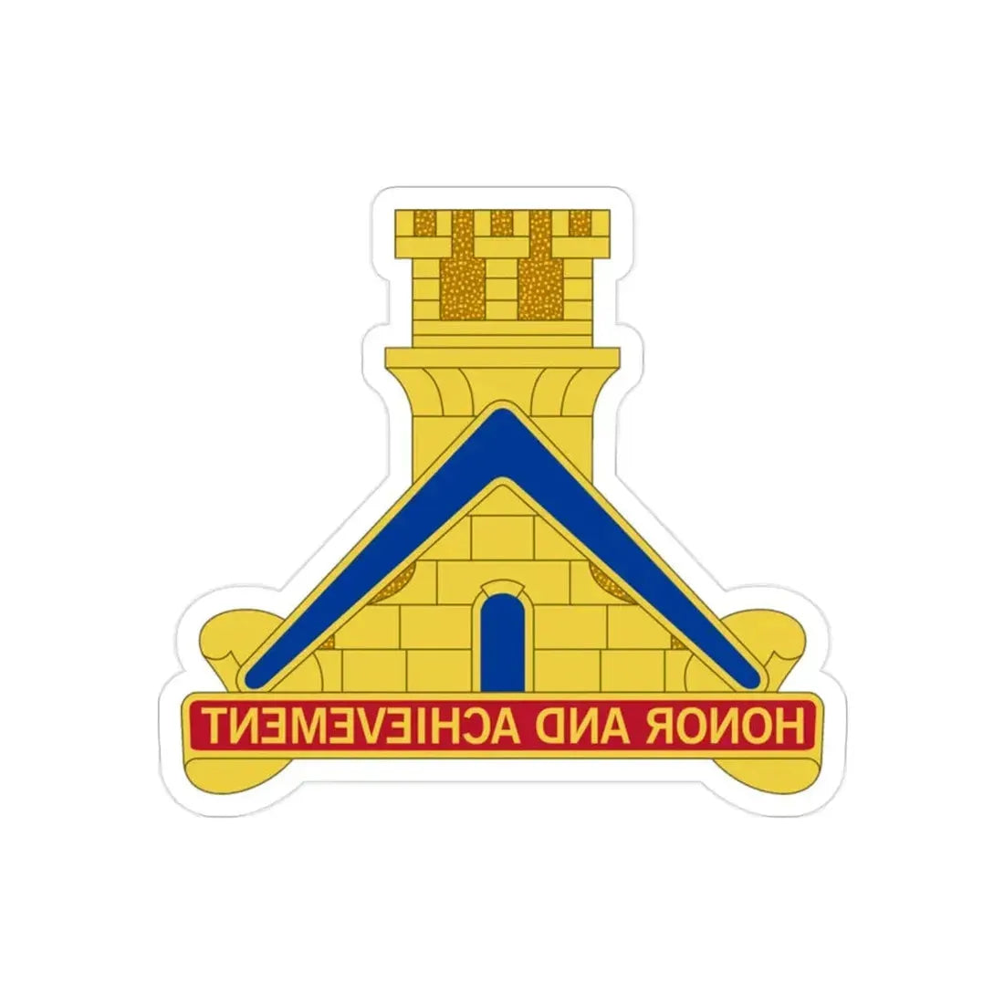 339 Engineer Battalion (U.S. Army) REVERSE PRINT Transparent Die-Cut STICKER - The Sticker Space