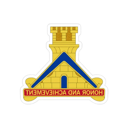339 Engineer Battalion (U.S. Army) REVERSE PRINT Transparent Die-Cut STICKER - The Sticker Space