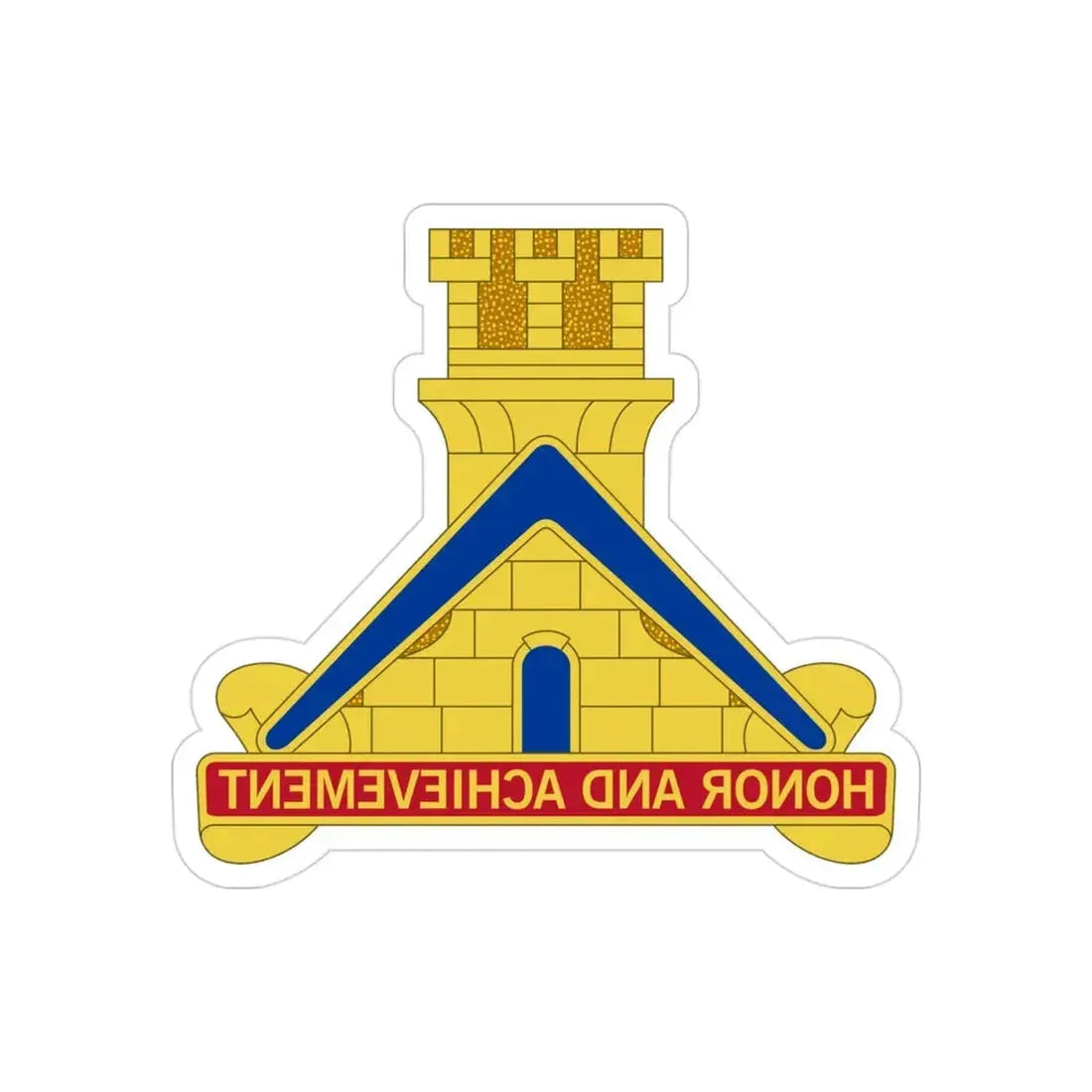 339 Engineer Battalion (U.S. Army) REVERSE PRINT Transparent Die-Cut STICKER - The Sticker Space