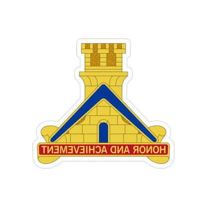 339 Engineer Battalion (U.S. Army) REVERSE PRINT Transparent Die-Cut STICKER - The Sticker Space