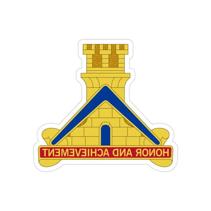 339 Engineer Battalion (U.S. Army) REVERSE PRINT Transparent Die-Cut STICKER - The Sticker Space